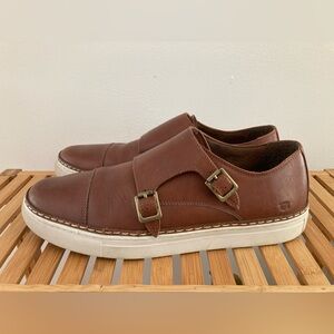 Florsheim Press Double Monk Strap Buckle Brown dress sneaker